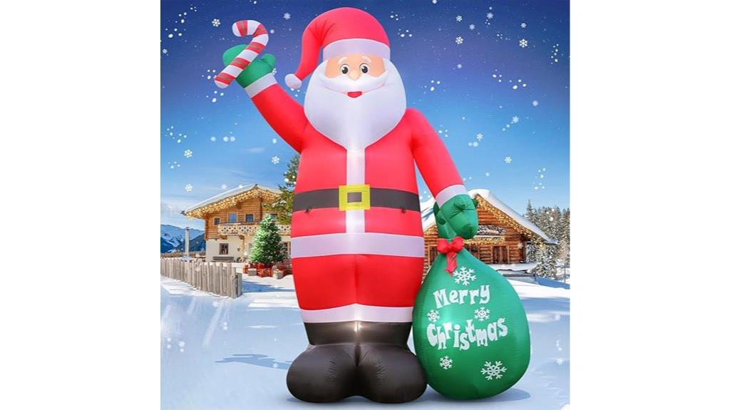 large inflatable santa yard