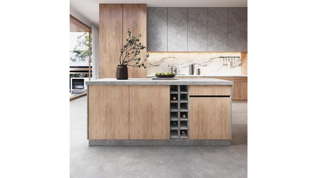 large kitchen island with storage