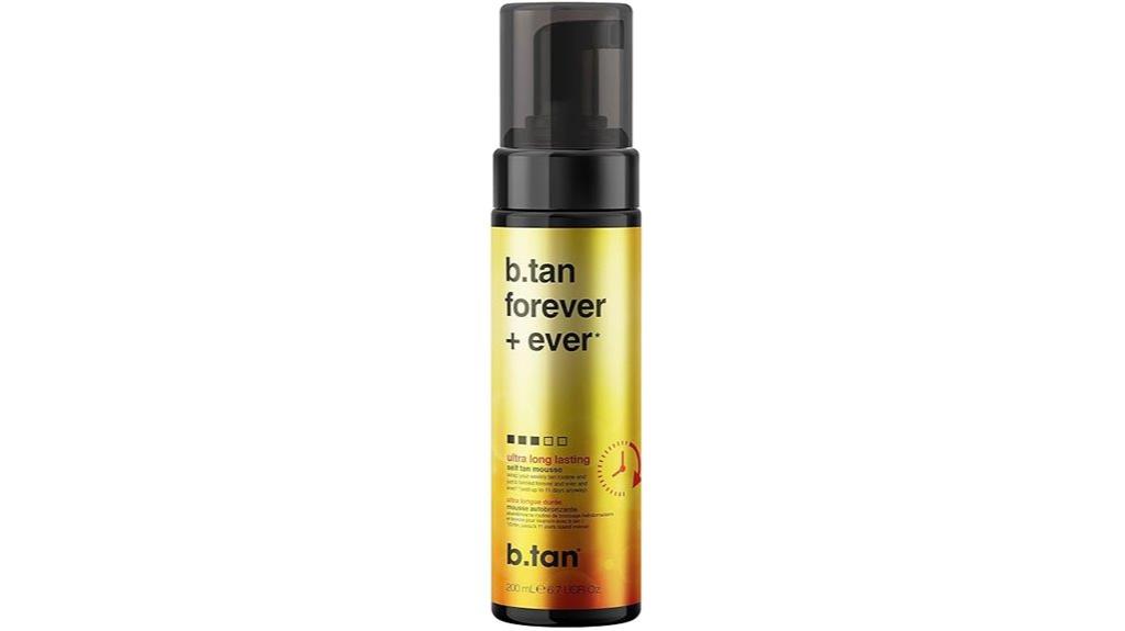 long lasting self tanning mousse