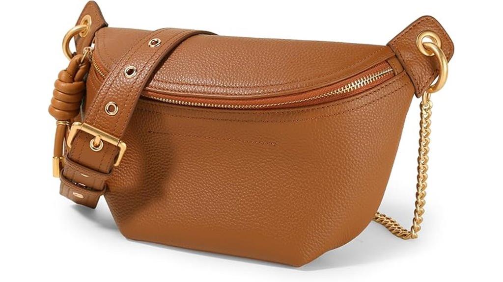 luxury genuine leather waist pack