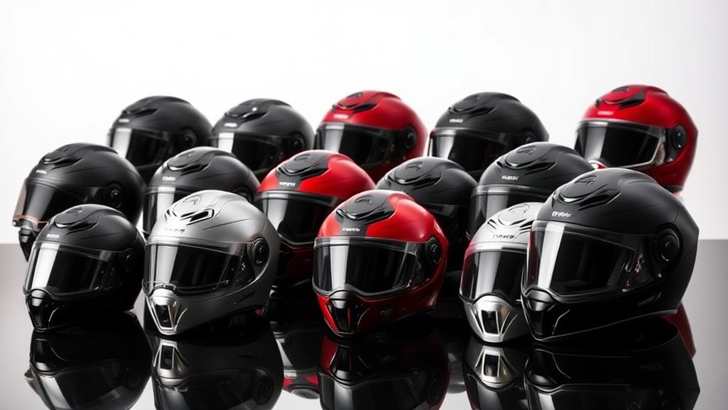luxury motorcycle helmet collection