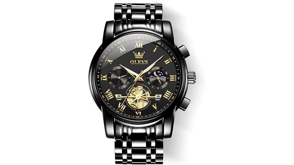 luxury waterproof steel watch