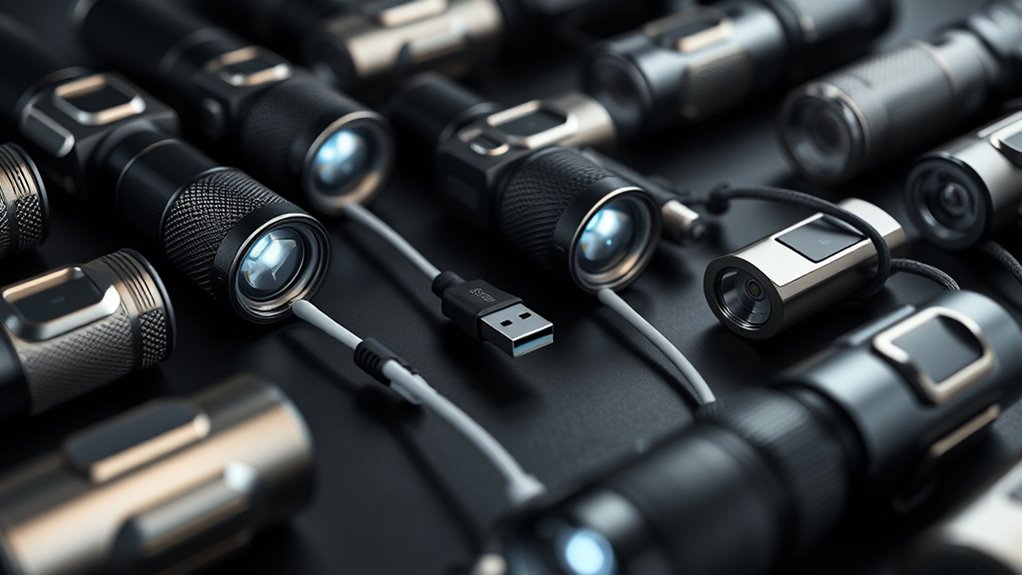 magnetic usb rechargeable flashlights