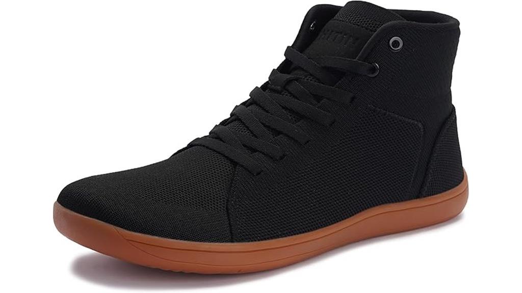 men s high top barefoot shoes