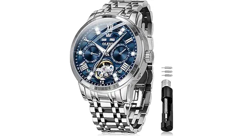 men s skeleton automatic watch