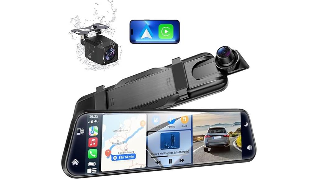 mirror dash cam with carplay