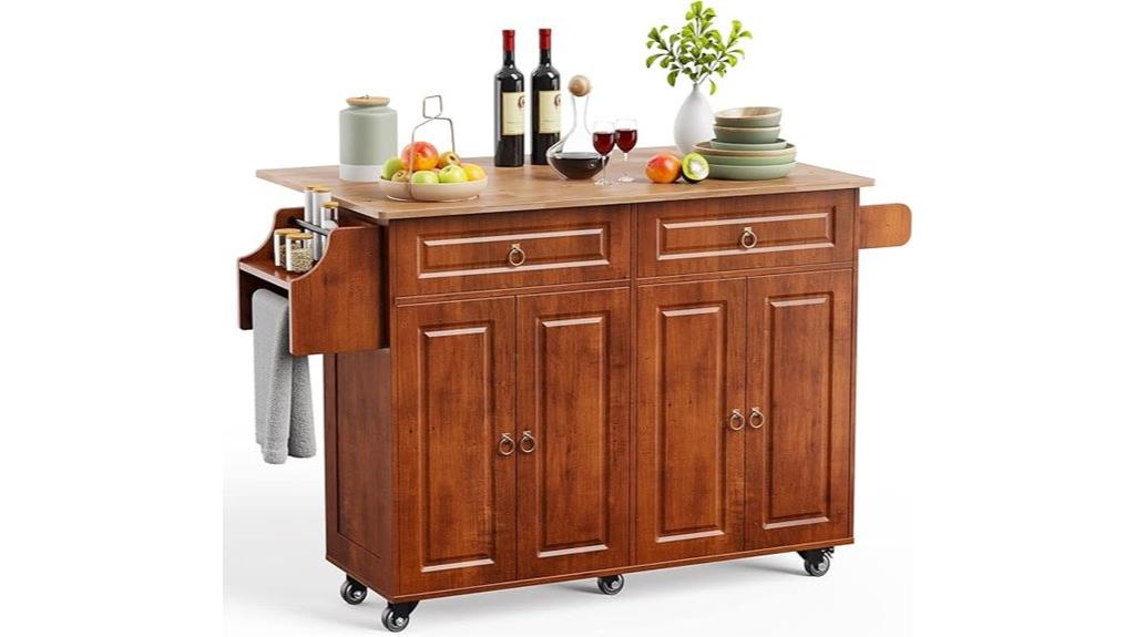 mobile drop leaf kitchen island