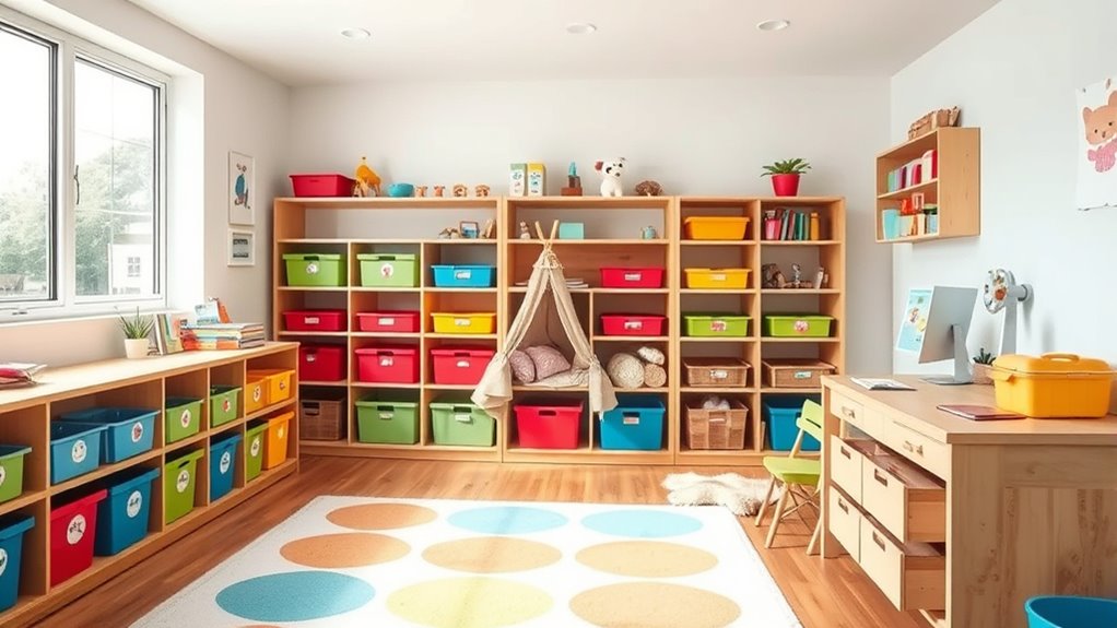 organized functional kids space