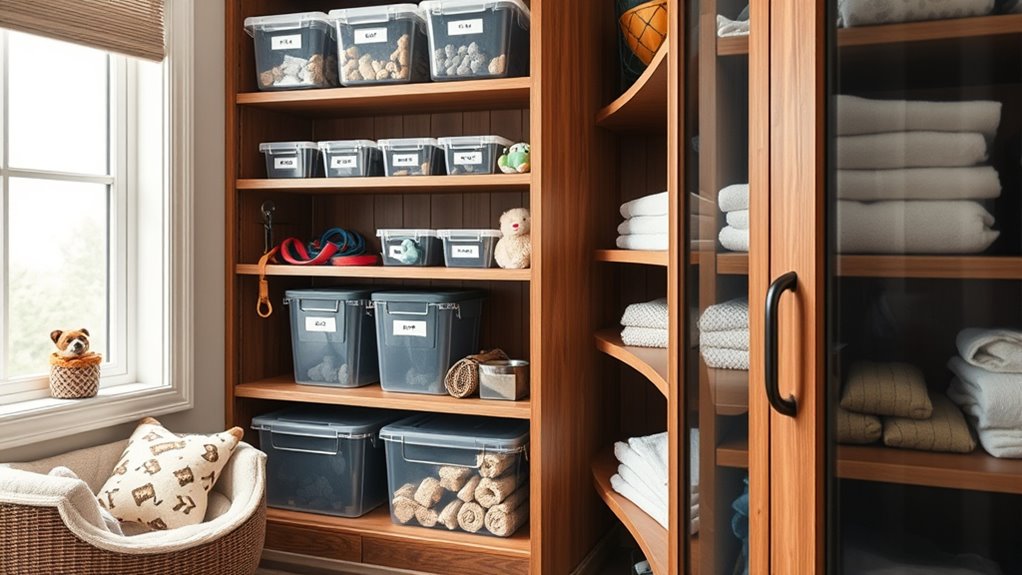 organized pet space maintenance