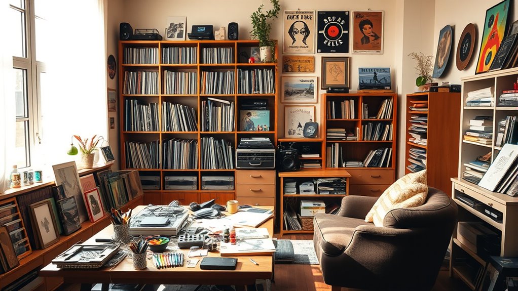 organized well lit hobby sanctuary