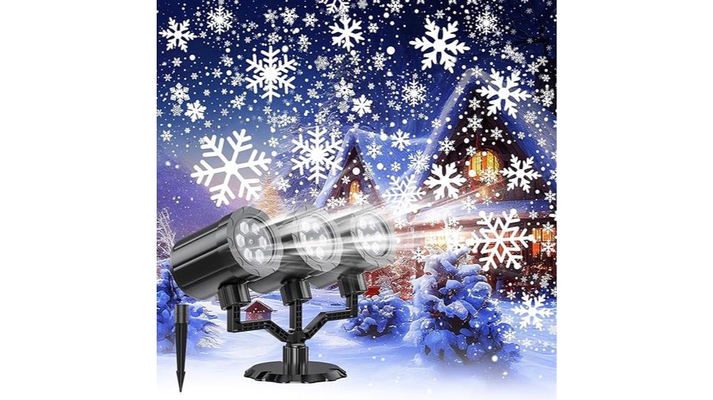 outdoor snowflake led projector