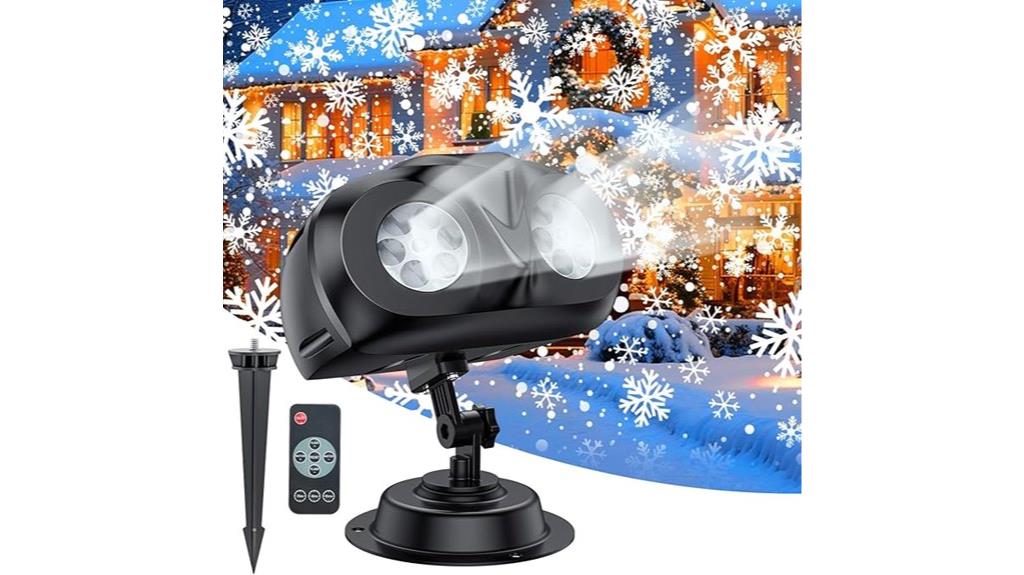 outdoor snowflake owl projector