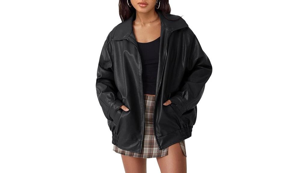 oversized leather women s jackets