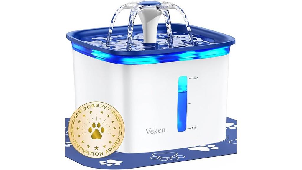 pet fountain with filters