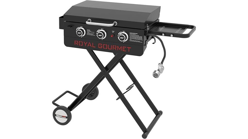 portable 3 burner griddle