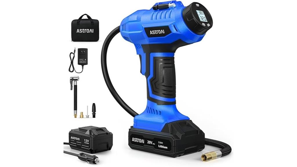 portable cordless tire inflator