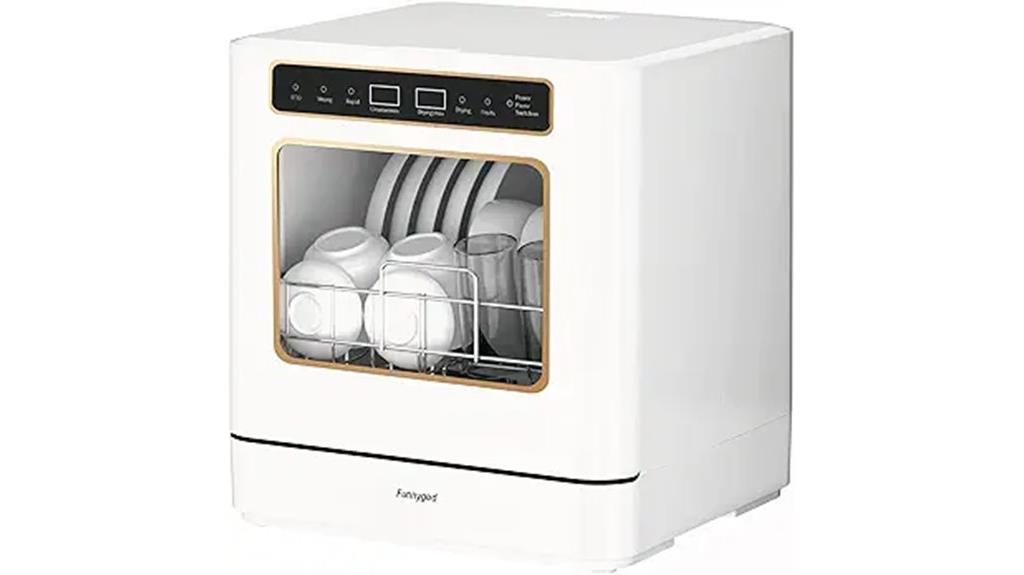 portable countertop dishwasher with four cleaning modes