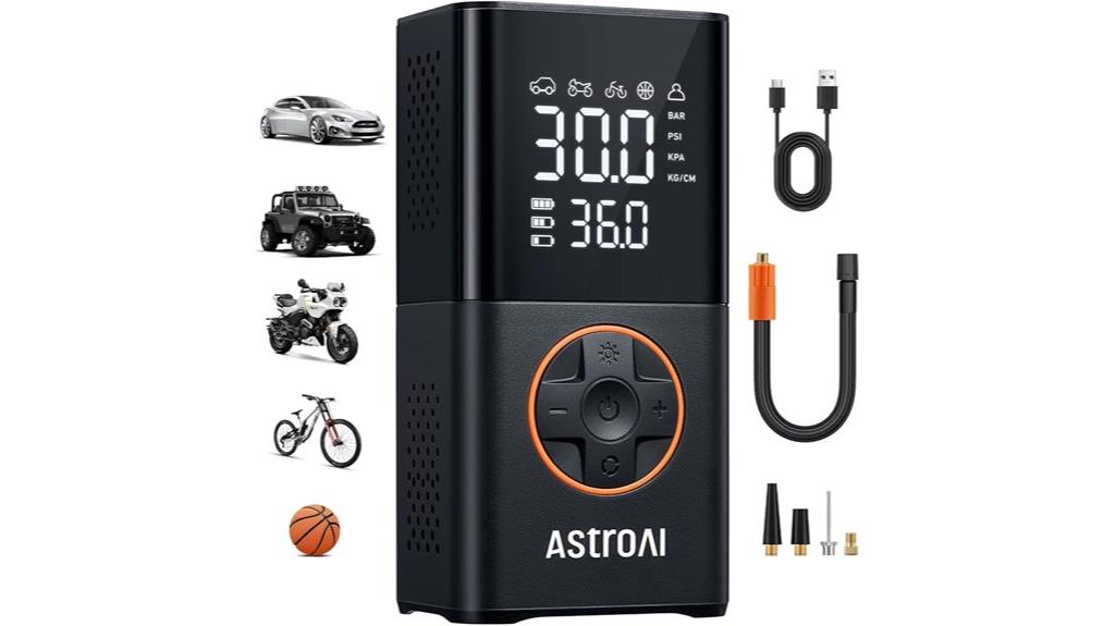 portable digital tire pump