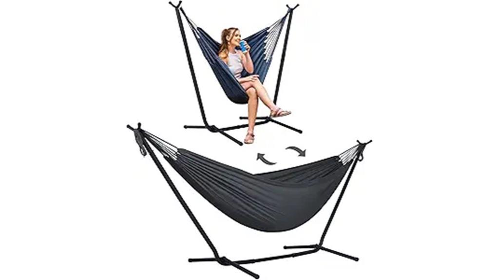 portable double hammock stand
