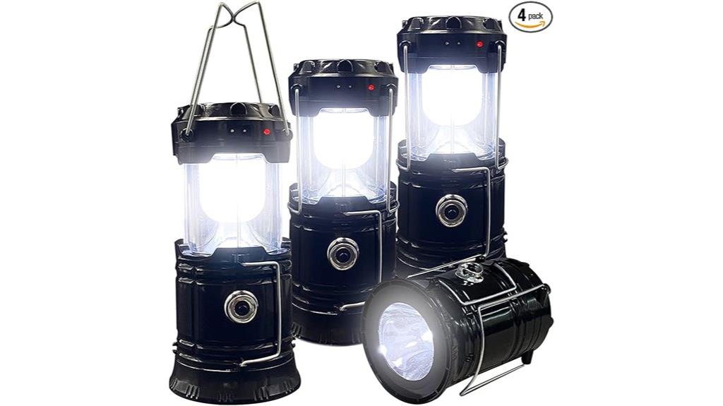 portable four pack camping lanterns