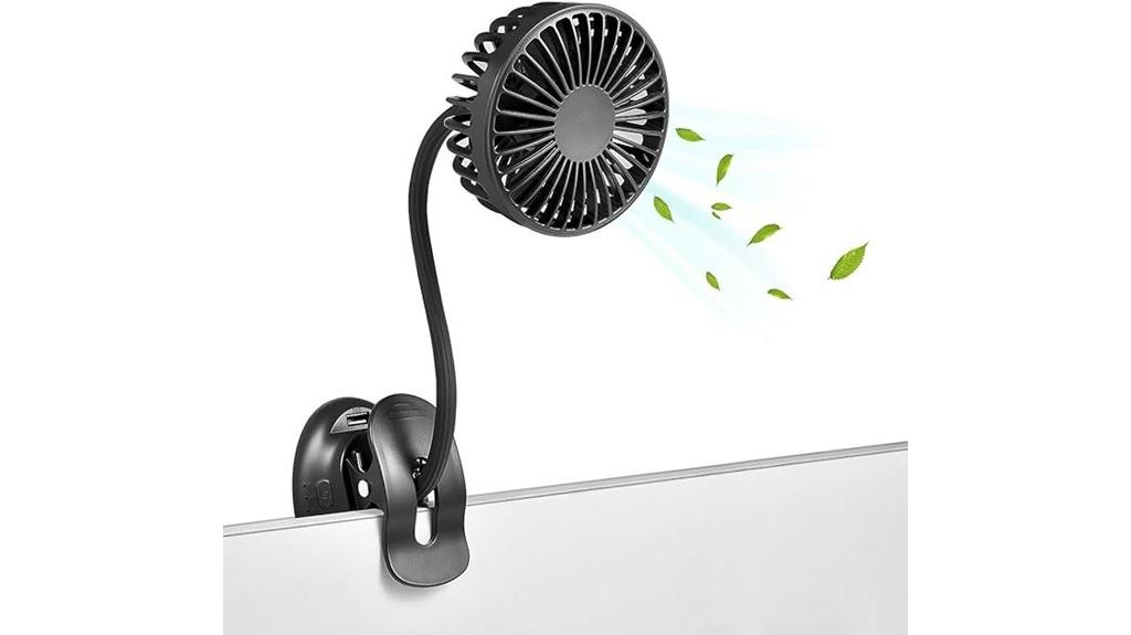 portable rechargeable clip fan