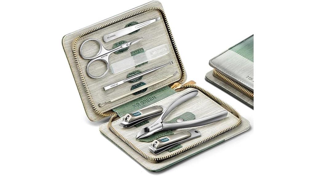 premium leather manicure set