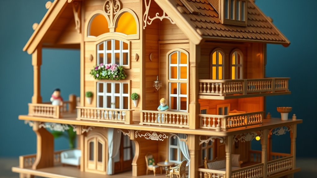 premium wooden dollhouse sets