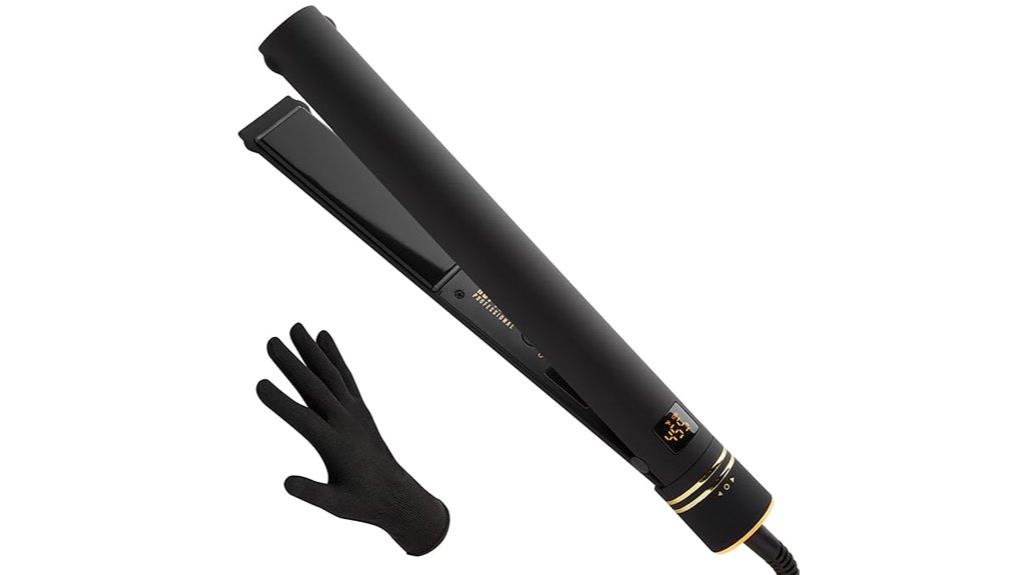 professional black gold flat iron