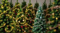 realistic pre lit christmas trees