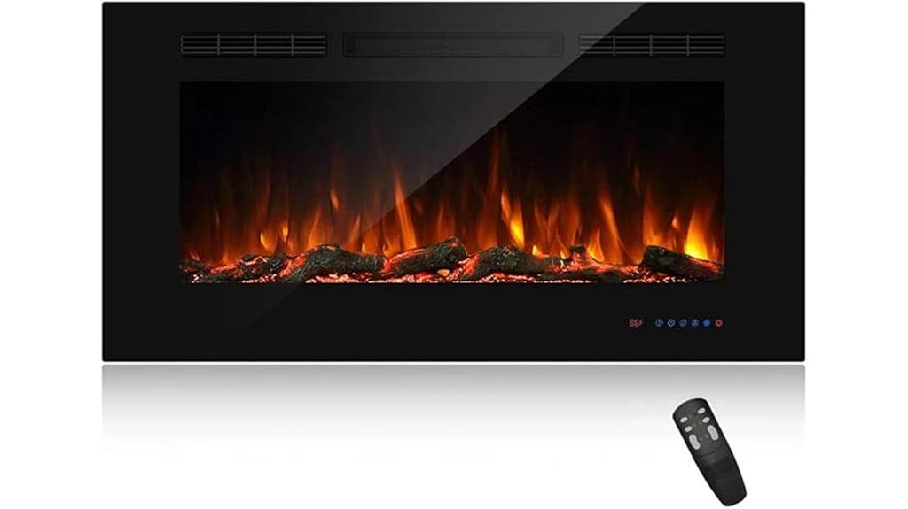recessed electric fireplace insert