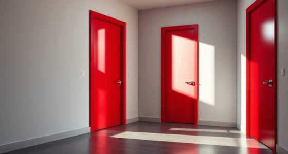 red painted interior doors