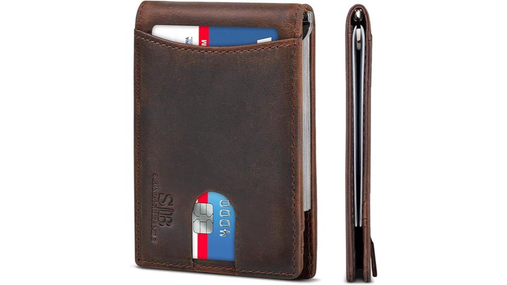 rfid blocking leather wallet