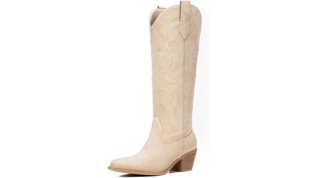 rhinestone white cowboy boots