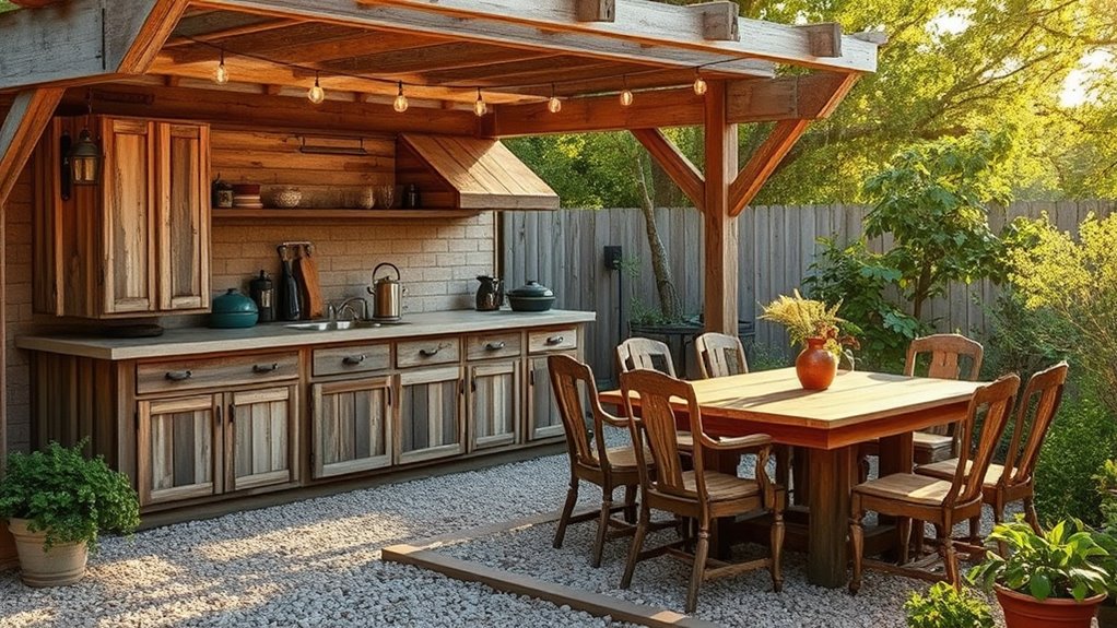 rustic outdoor kitchen design