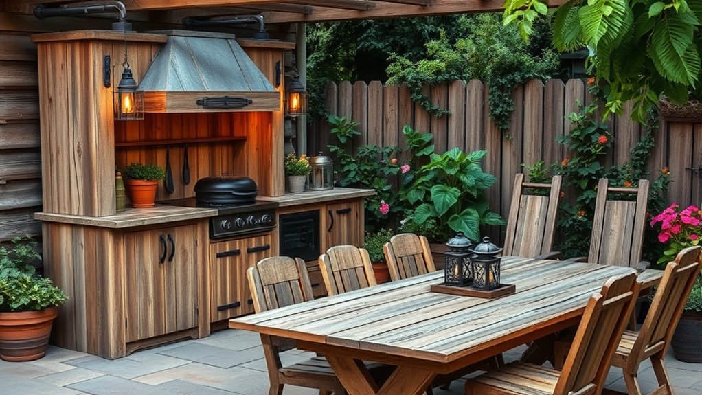 rustic outdoor kitchen essentials