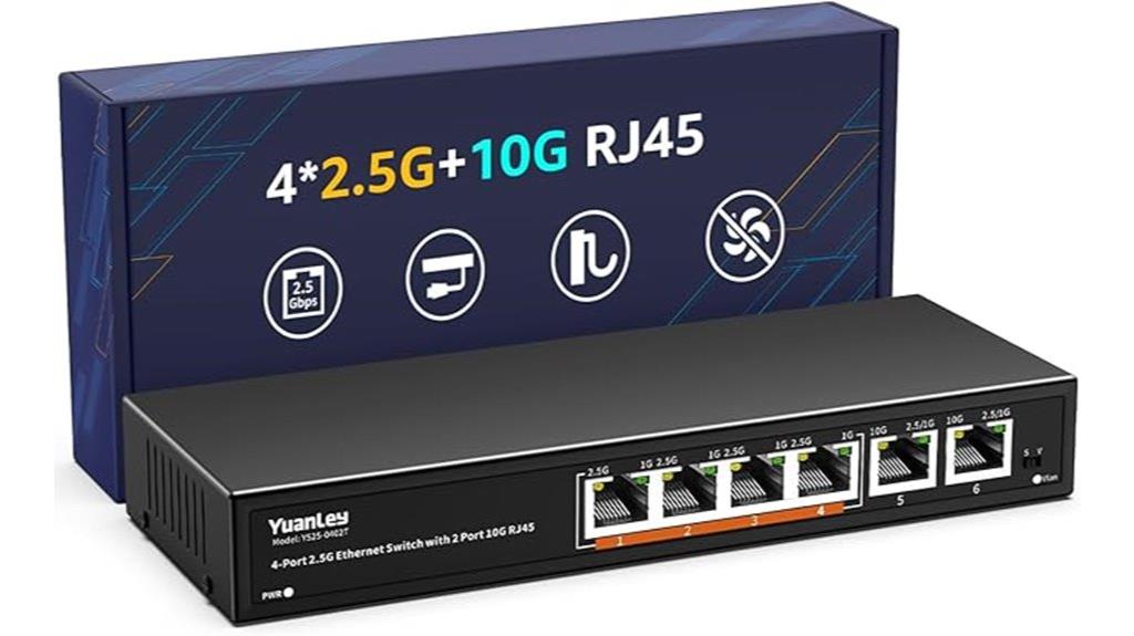 six port 10g ethernet switch