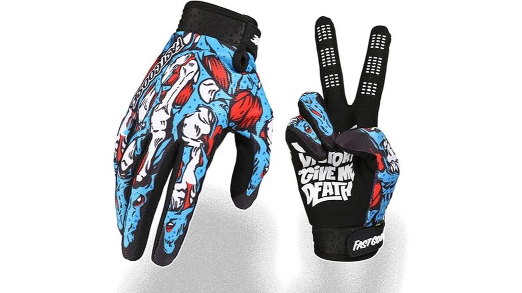 skeleton paw motorcycle gloves