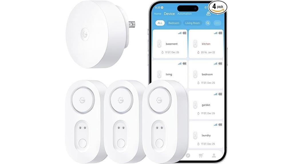 smart water leak detector set