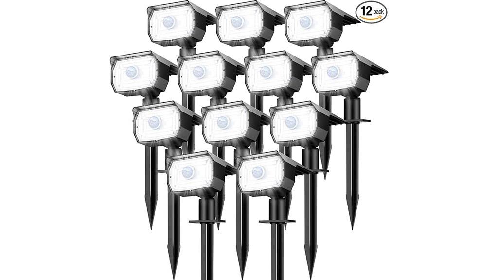 solar 12 led spotlights