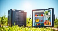 solar powered refrigerator battery banks