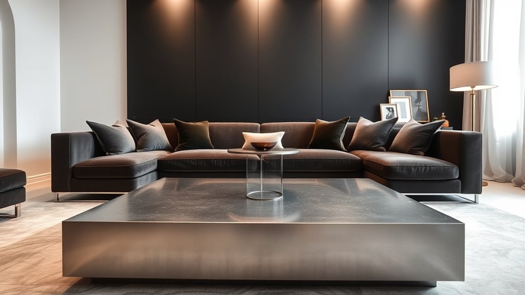 strategic metallic accent placement