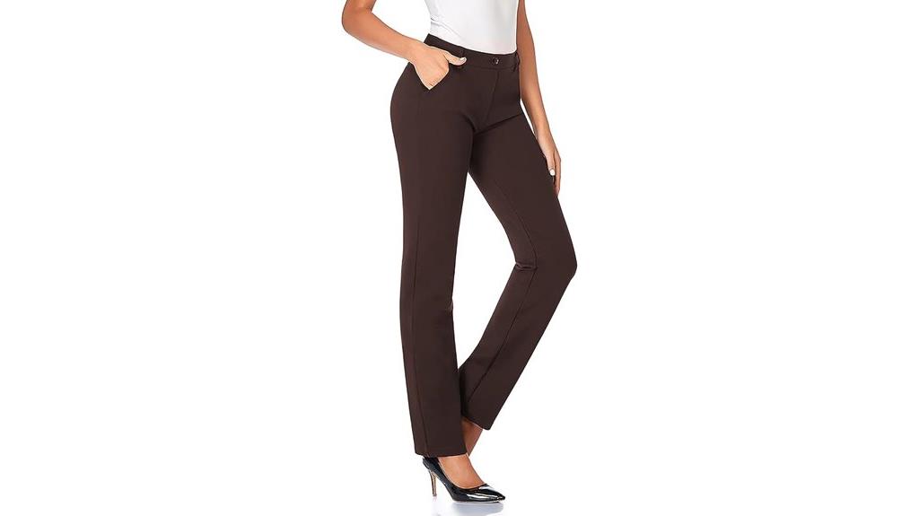 stretchy straight dress pants