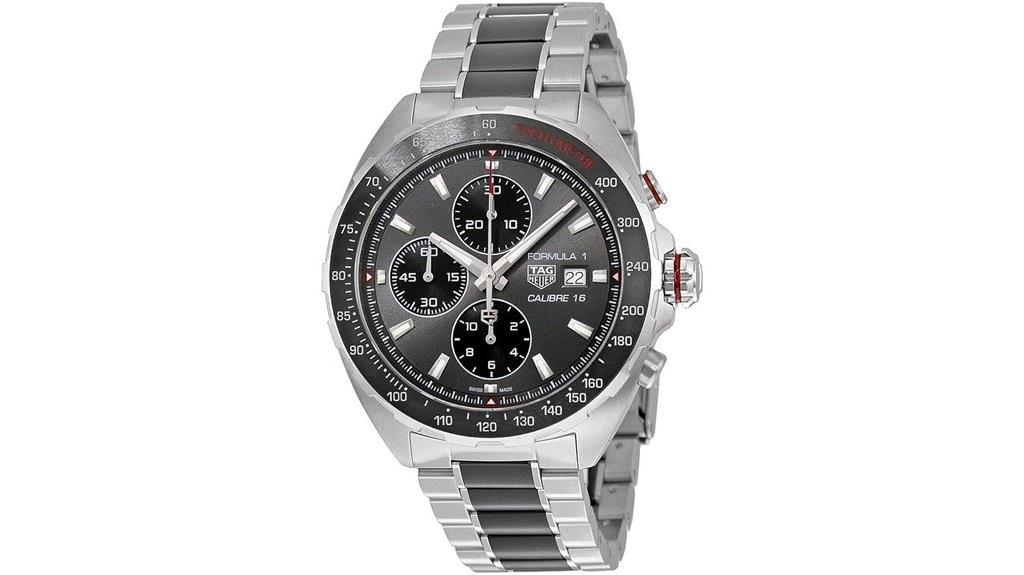 swiss automatic silver watch