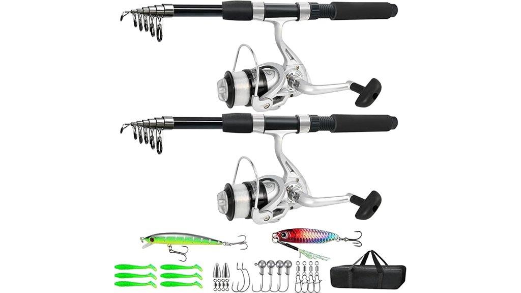 telescopic fishing pole set