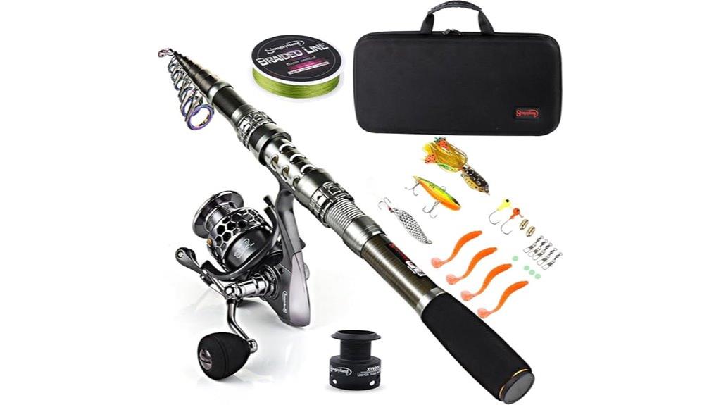 telescopic fishing rod set