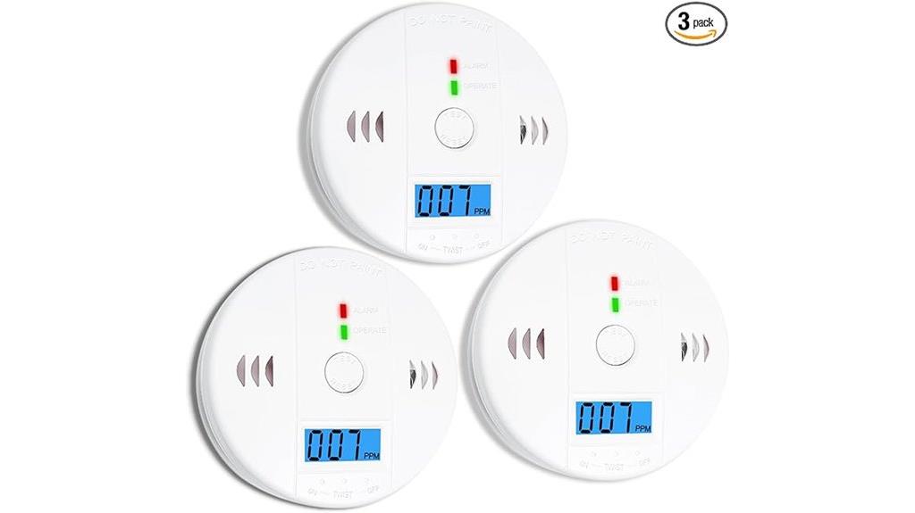 three lcd co detectors