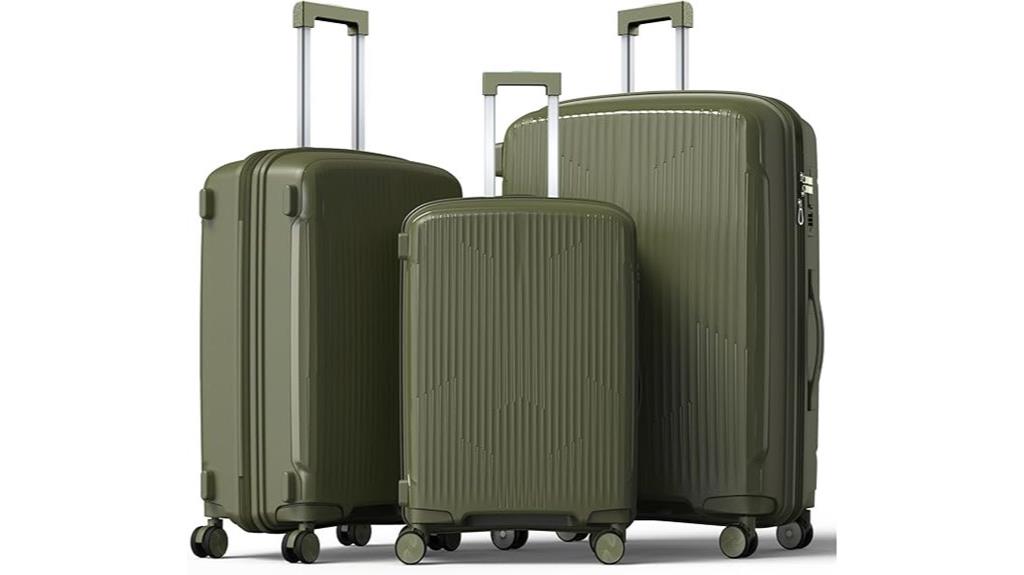 three piece hard luggage