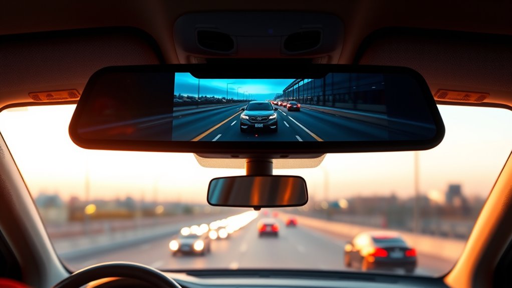 top rear view mirror dash cams