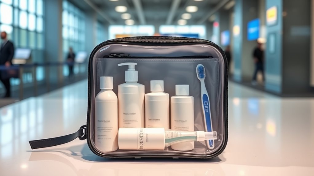 travel friendly toiletry organization