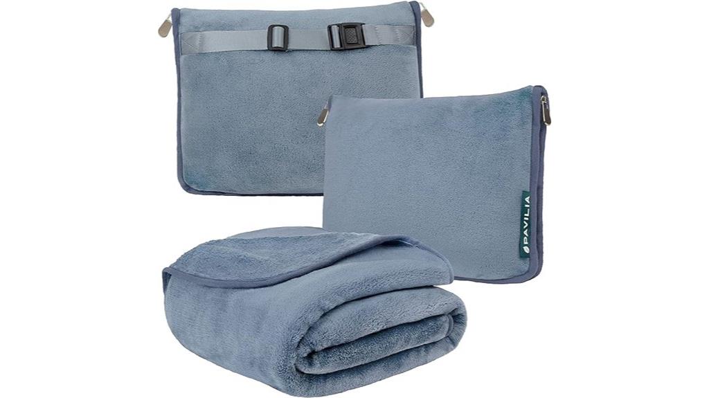 travel pillow and blanket set